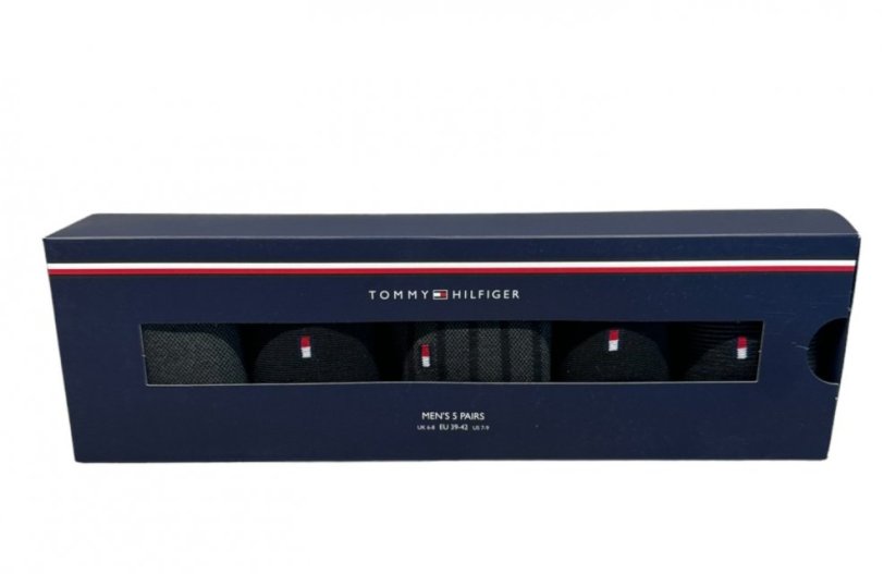 Tommy Hilfiger - ponožky sada 5 párů černé